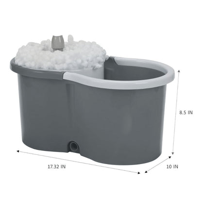 Spin Mop and Bucket with Wringer Set for Entryways, Bedrooms and Living Spaces, with the Listed Configuration
