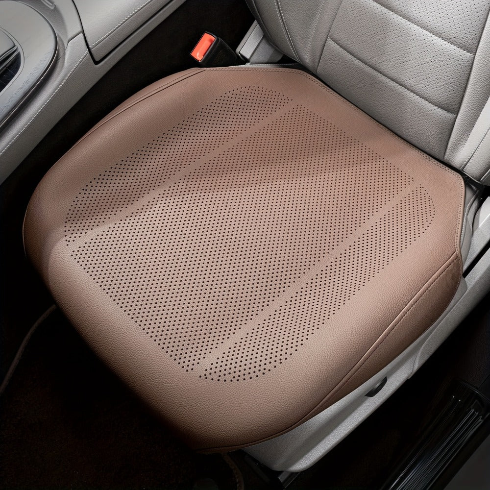 Perforated Car Seat Cushion Single Pad with 45 x 55cm Size and Black, White, Orange or Brown Color Options