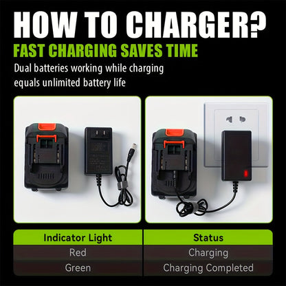 Cordless Chainsaw Brushless Battery for Garden, Patio and Yard Use, with the Listed Configuration