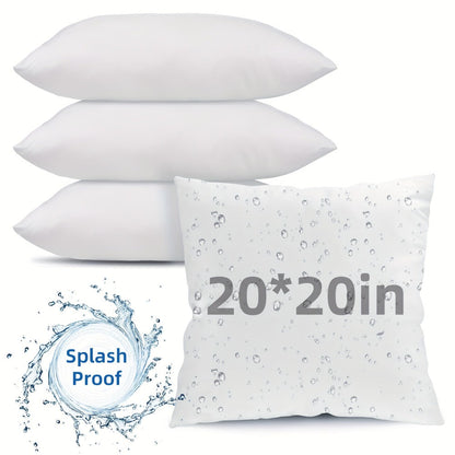 Outdoor Pillow Inserts 4/6 Pack, Soft or Waterproof Throw Pillow Forms for Sofa, Bed & Patio, 12x20-20x20 Inch