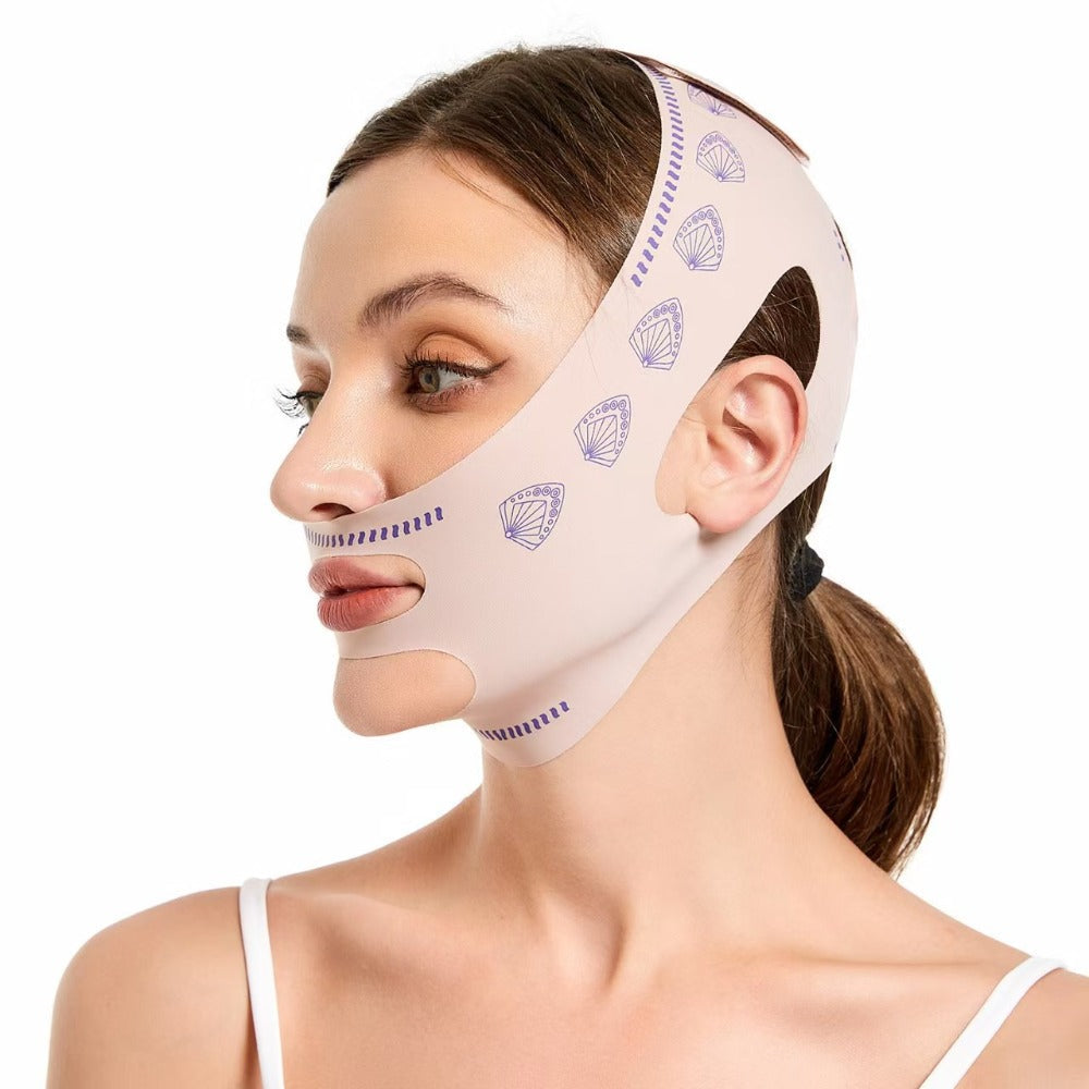 V-Line Face Lift Belt 5-Pack Facial Contouring Lifting Mask with Forehead Lift Band for Makeup, Travel and Everyday Vanity Use