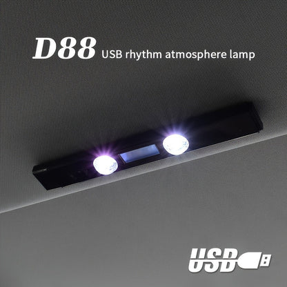 RGB Car Interior Atmosphere Lights Music Sync LED Neon Starlight – Remote Control USB 5V Multi-Color Ambient Lighting for Car Party DJ Home