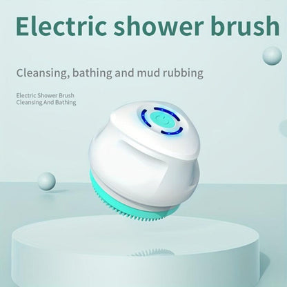 Electric Body Scrubber Brush 5-in-1 Rotating Shower Exfoliator with Long Handle - Bristle Bath Brush for Back Face & Full Body