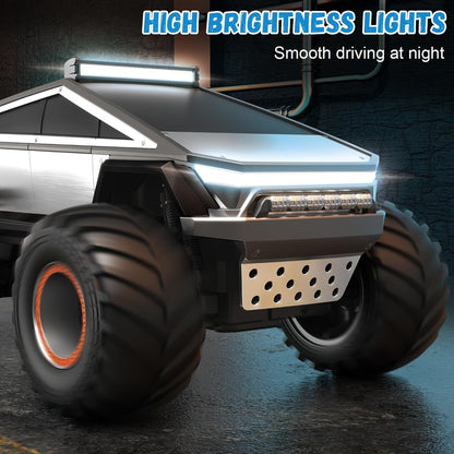 1:12 Scale RC Monster Truck 4WD, Remote Control Cybertruck & Pickup Truck with LED Lights & Sound Effects