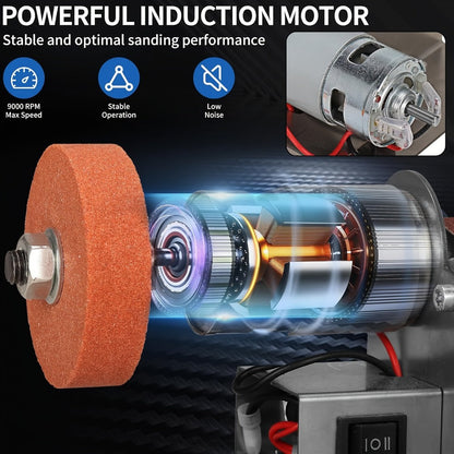 Electric Bench Grinder & Knife Sharpener - 15° Angle 7-Speed Tabletop Sanding Machine for Woodworking