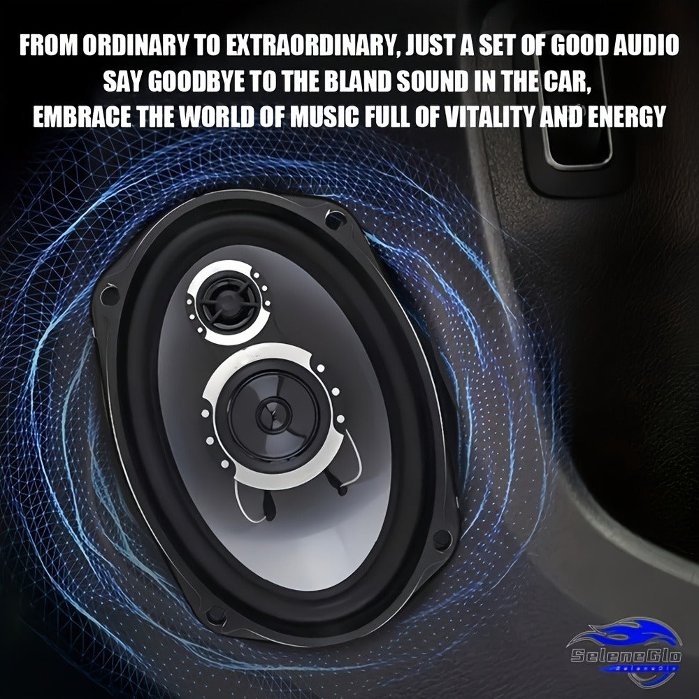 6x9 Inch Coaxial Car Speakers 1000W Max – 2-Way HiFi Full Range Stereo with Soundproof Enclosures, Bass Boost, Pure Copper Coil