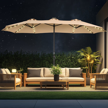 Patio Umbrella shown in the Beige Patio Umbrella option