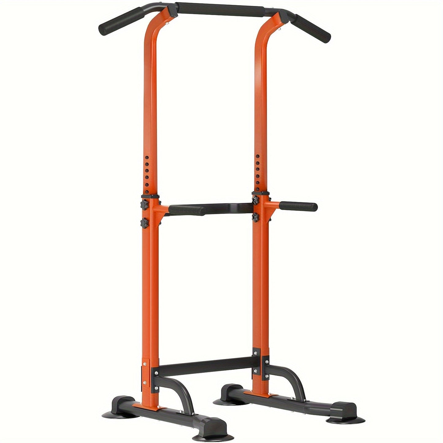 Power Tower Dip Station Pull Up Bar for Home Gym – 330lb Capacity, 10 Height Levels 65"-83", 6 Exercise Positions
