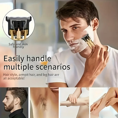 Beard Trimmer for Men USB Rechargeable Zero Contour Precision Edger Lithium Battery – Hair Clipper with Limit Comb ABS Body for Beard Facial