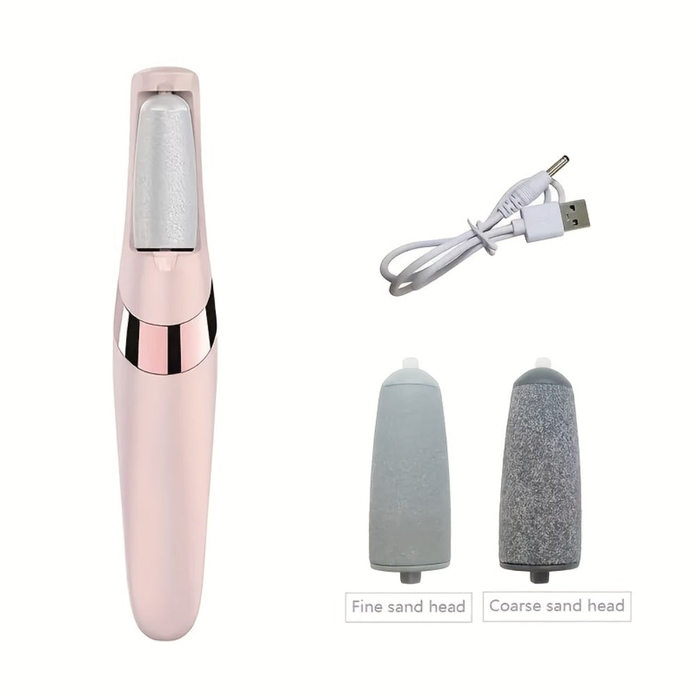Electric Foot File Callus Remover IPX4 Waterproof 2 Interchangeable Grinding Heads 2 Speed Settings Auto