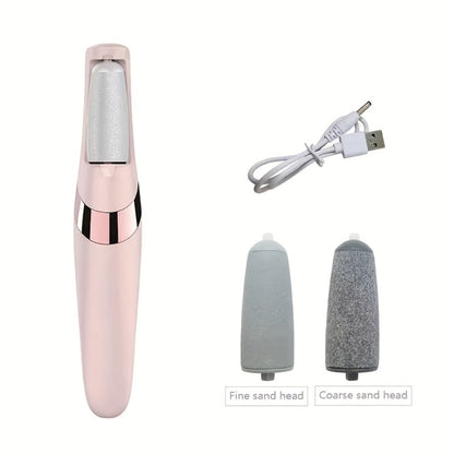 Electric Foot File Callus Remover IPX4 Waterproof 2 Interchangeable Grinding Heads 2 Speed Settings Auto
