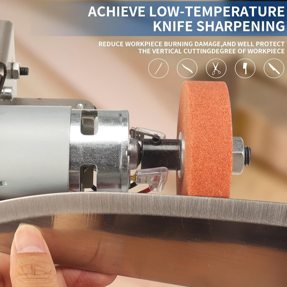 Electric Bench Grinder & Knife Sharpener - 15° Angle 7-Speed Tabletop Sanding Machine for Woodworking