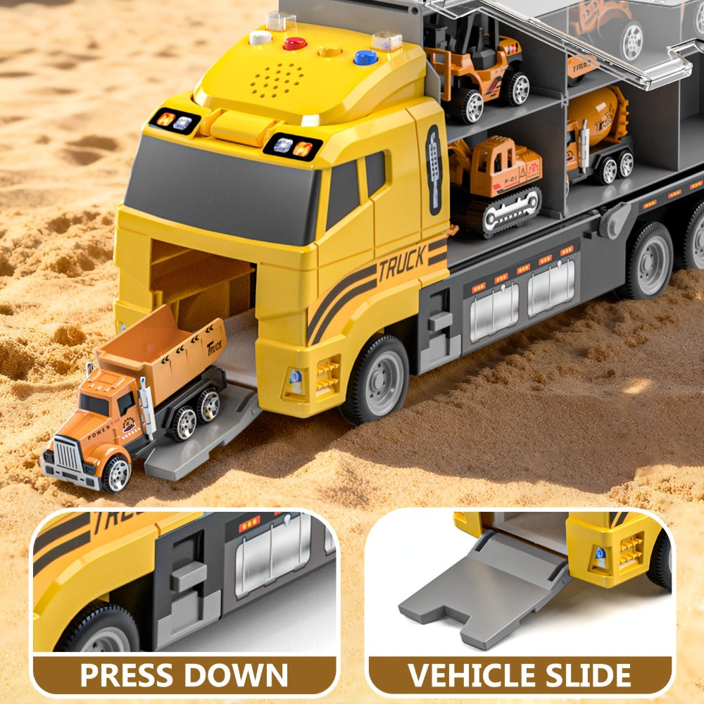 13-in-1 Construction Truck Vehicle Toy Set with Die-Cast Metal Cars & Play Mat with the Listed Color, Size or Set Options for Everyday Use