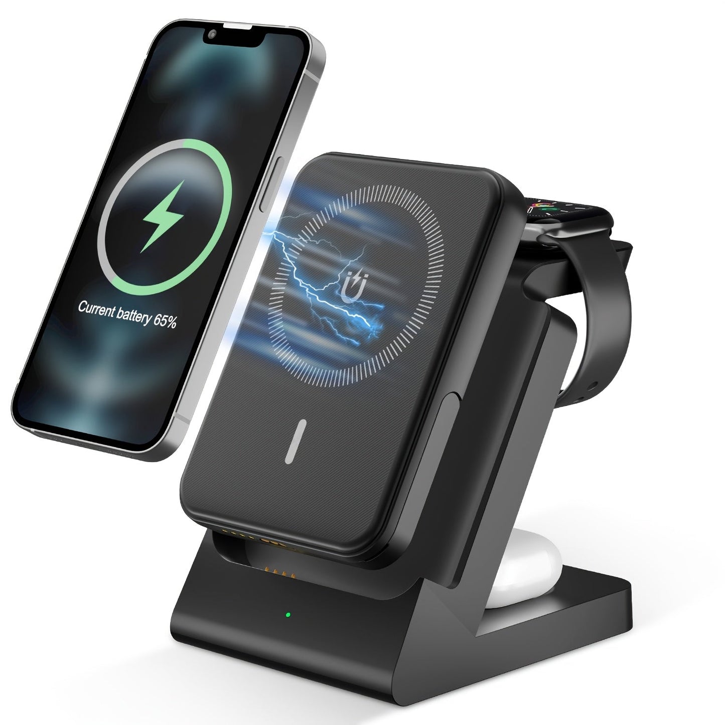 3-in-1 Wireless Charging Power Bank 15W for iPhone 17 16 15 14 13 12 Pro Max for an Everyday Personal Care Routine