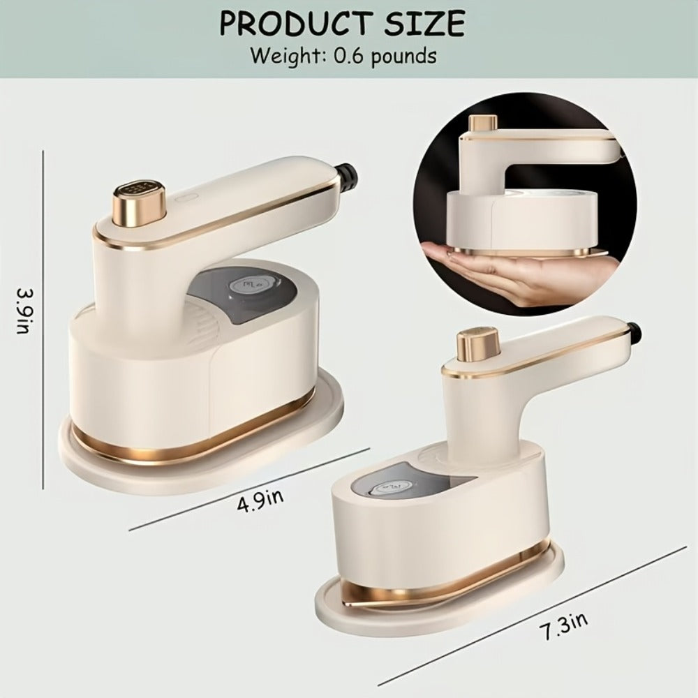 Handheld Clothes Steamer Mini Portable Folding Garment Steamer 180 Degree Rotating for Entryways, Bedrooms and Living Spaces