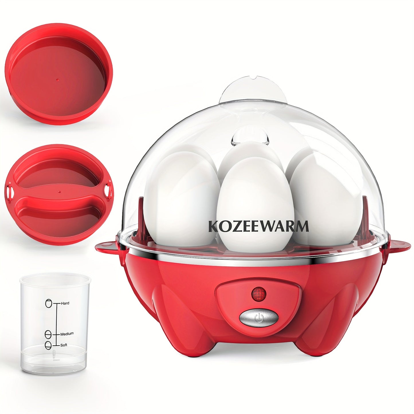 Electric Egg Boiler & Cooker with Auto Shut-Off, Single & Double Layer, Multi-Function for Hard Boiled