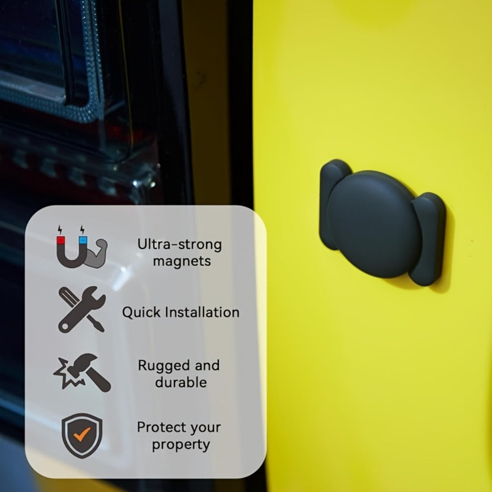 Round Find My Locator Tag with Magnetic Sleeve, 1.26-Inch Device and 1.81-Inch Adhesive Case