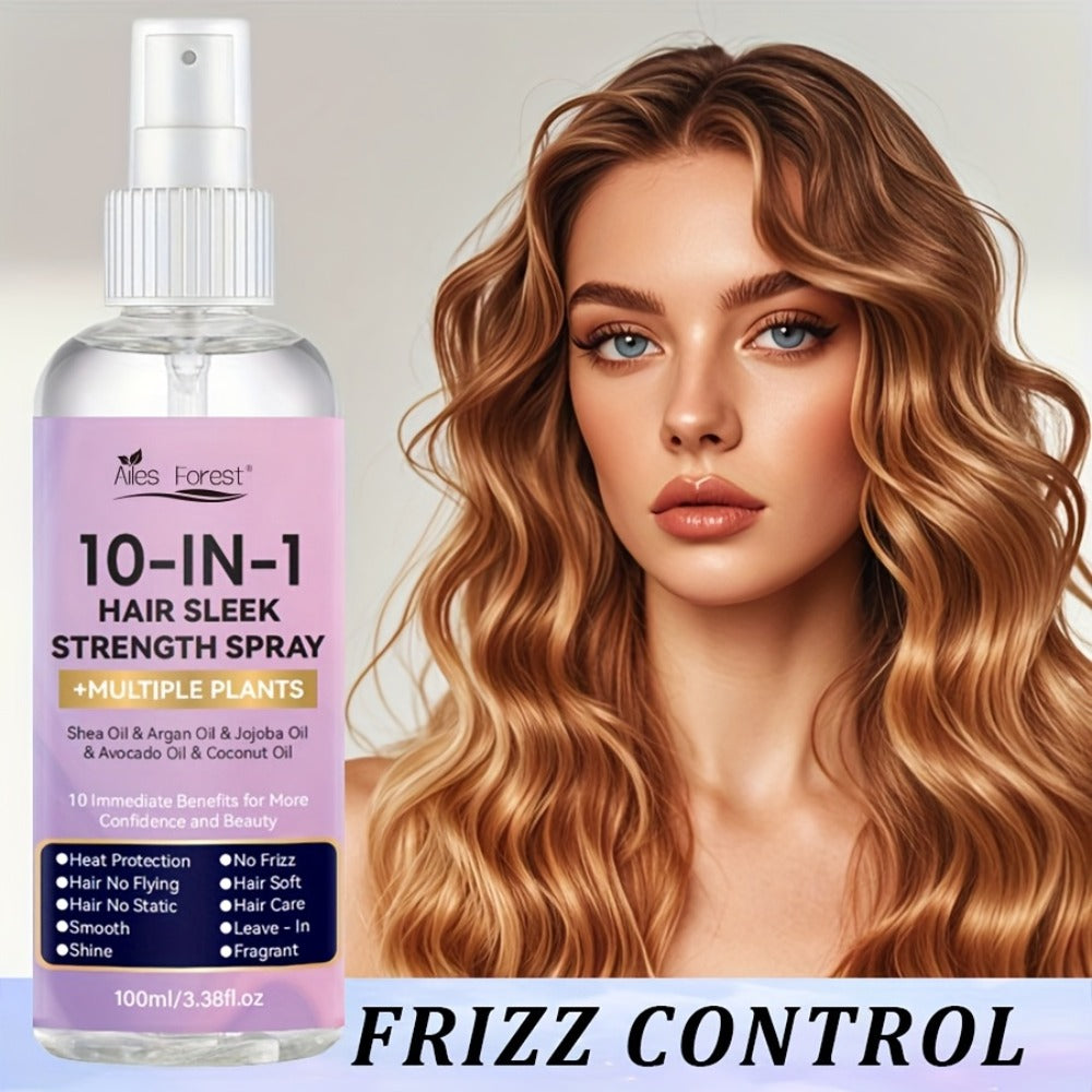 Leave-In Conditioner Spray 10-in-1 No-Rinse 100ml, Fragrance-Free Anti-Frizz Detangling Heat Protection