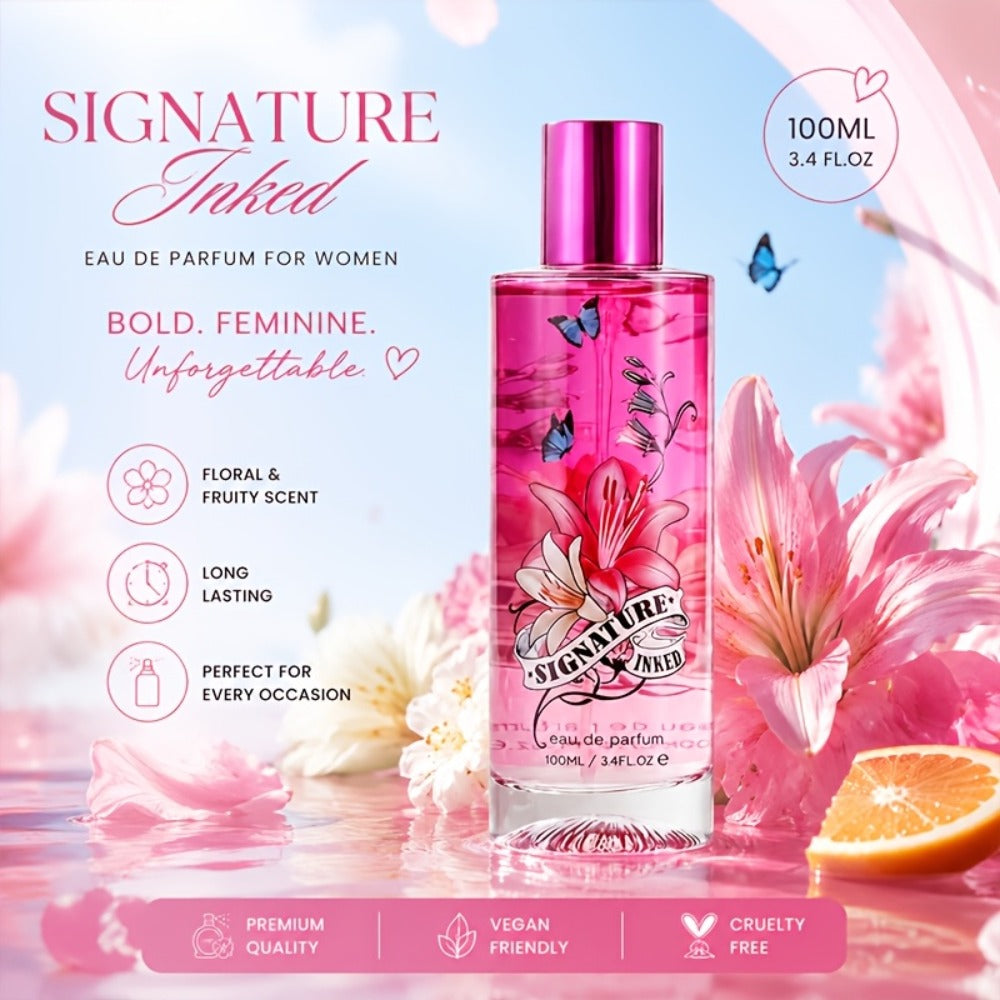 Perfume for Women in 3.4 oz Pink Spray with Mango, Grapefruit and Wild Strawberry Profile, 1 or 2 Pack