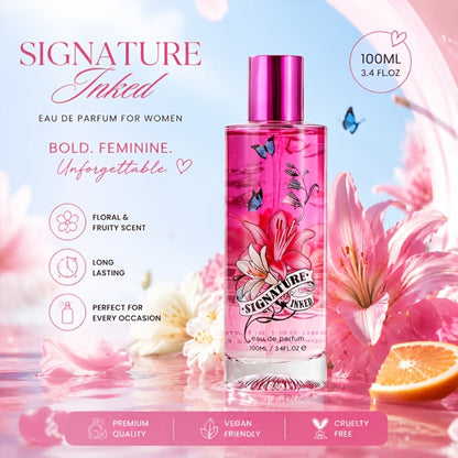 Perfume for Women in 3.4 oz Pink Spray with Mango, Grapefruit and Wild Strawberry Profile, 1 or 2 Pack