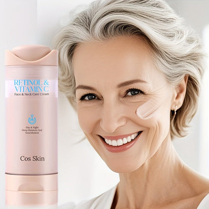 Face Cream Retinol and Vitamin C Formula with Lightweight, Fast-Absorbing Finish for Morning or Night Use