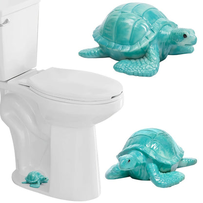 Toilet Bolt Caps Sea Turtle Decorative – 2pcs Resin Sea Turtle Toilet Screw Cover Caps, Easy Install Coastal Bathroom Decor