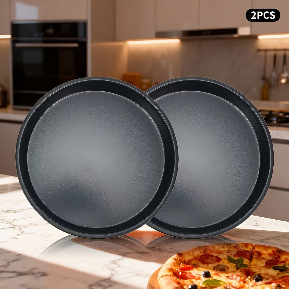 Nonstick Bakeware Set Stackable Space-Saving - Round & Square Pans, Waffle Tray, Cookie Sheet, Carbon Steel Baking Pan Set for Oven