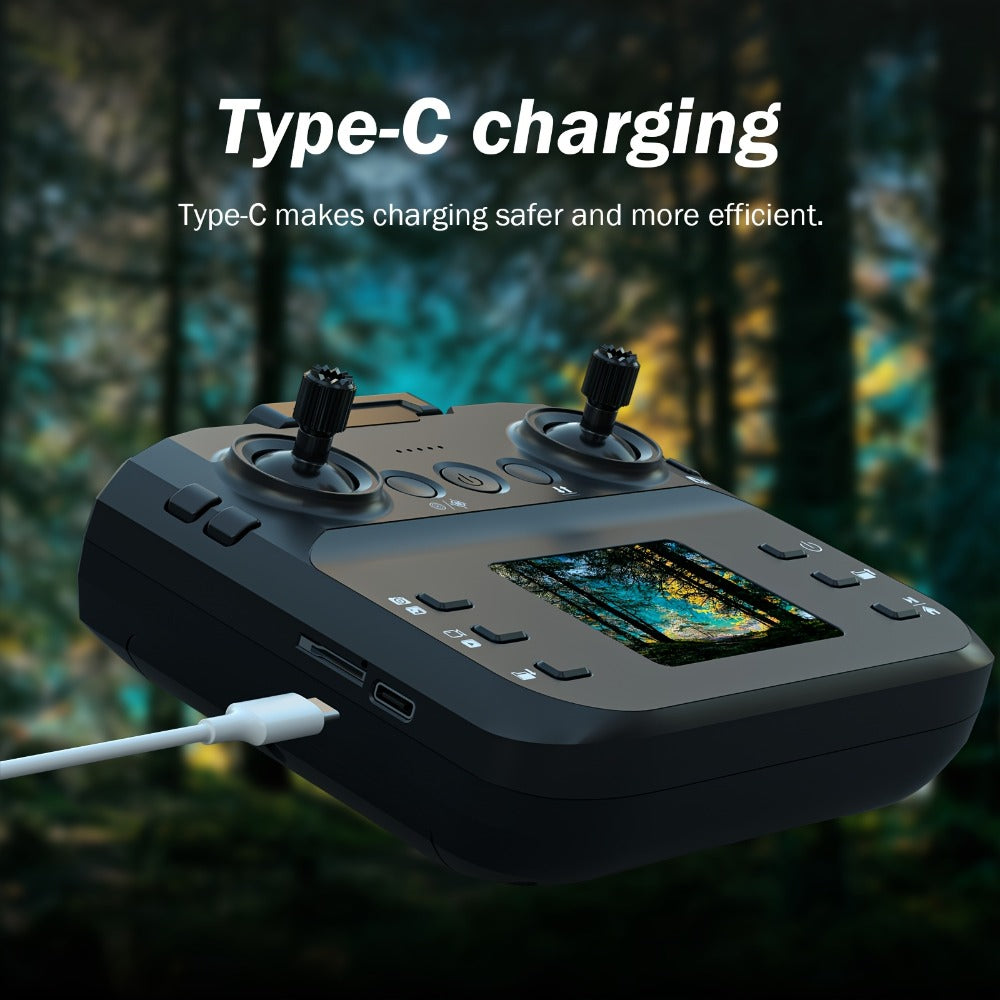 LCD Screen Drone Dual Cameras Brushless Motor Foldable RC Quadcopter with the Listed Color, Size or Set Options for Everyday Use