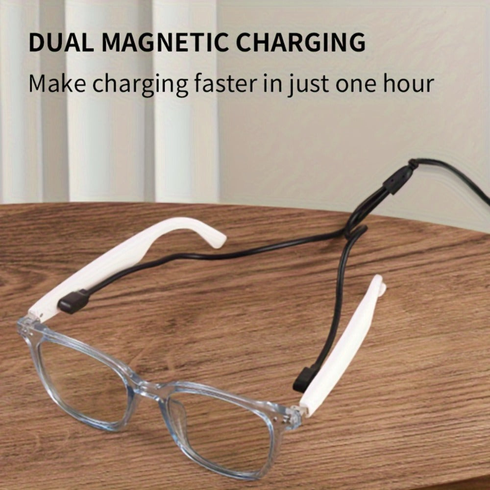 Smart Glasses Photochromic Bluetooth Audio Eyewear with Magnetic Charging and Four Frame Color Options