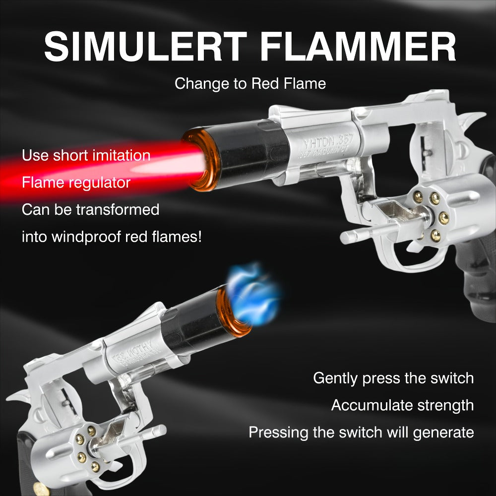 Windproof Butane Lighter with Adjustable Flame for Grilling, Camping and Outdoor Meals, with the Listed Configuration