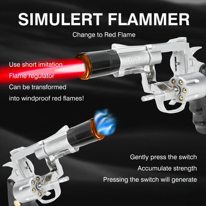 Windproof Butane Lighter with Adjustable Flame for Grilling, Camping and Outdoor Meals, with the Listed Configuration