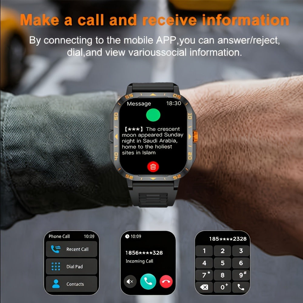 Smartwatch with Music Player, Stopwatch, LED Lighting, Wireless Calling and Sport Modes in Three Styles