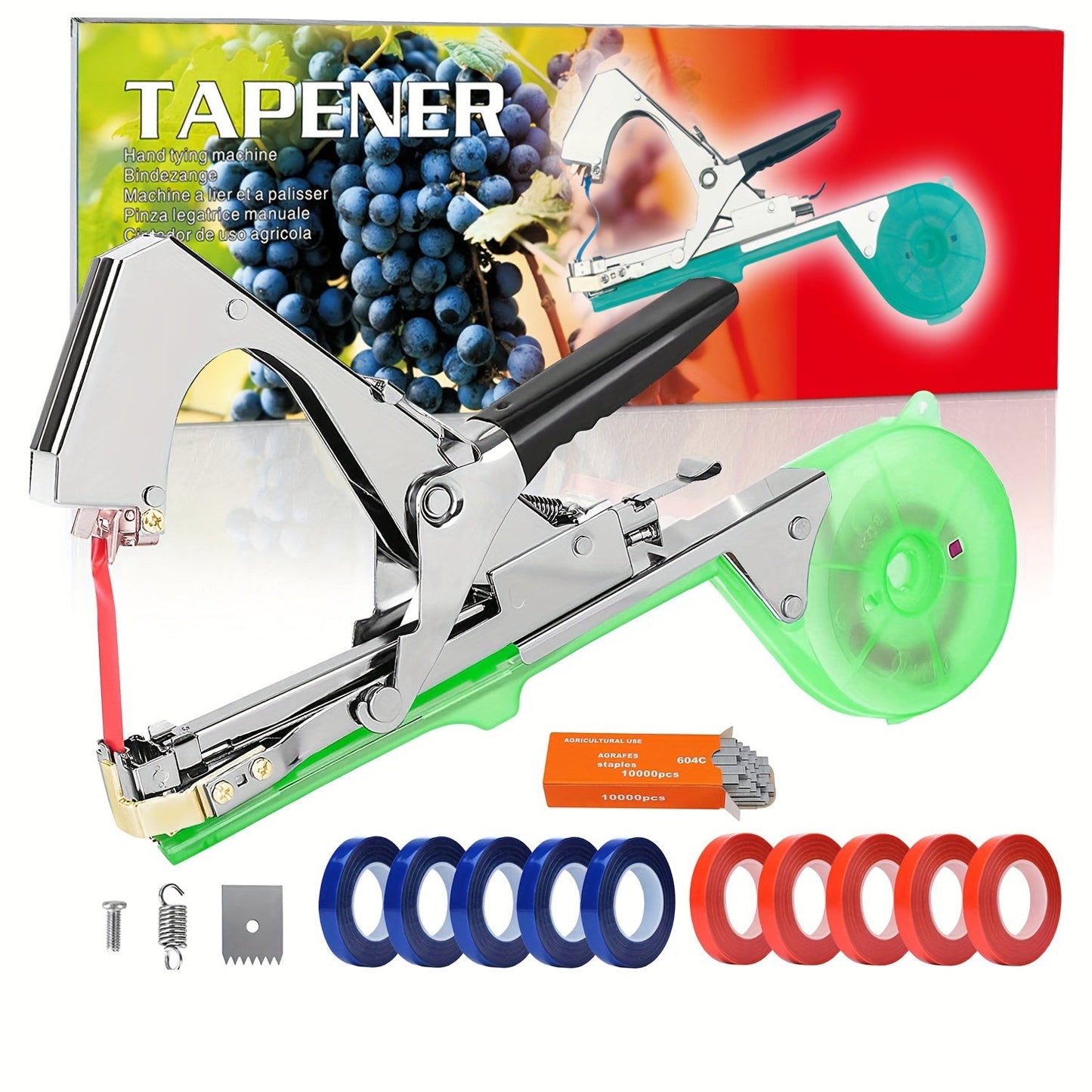 Plant Tapener | Garden Tying Machine Tape Rolls Vine Tomato Grape