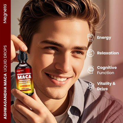 Maca Root & L-Arginine Men's Performance Supplement with Shilajit - Double-Acting Formula for Stamina