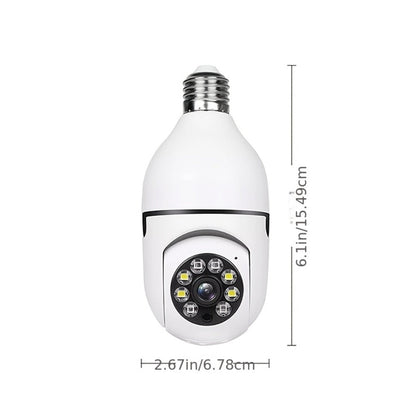Security Camera 4MP Light-Bulb Two-Pack with Dual-Band WiFi, 360 Panoramic View and Infrared Night Vision