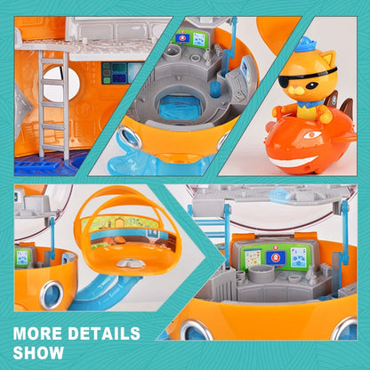 Octonauts Octopod Castle Adventure Playset, 8 Action Figures Glow Stickers Light Sound Effects