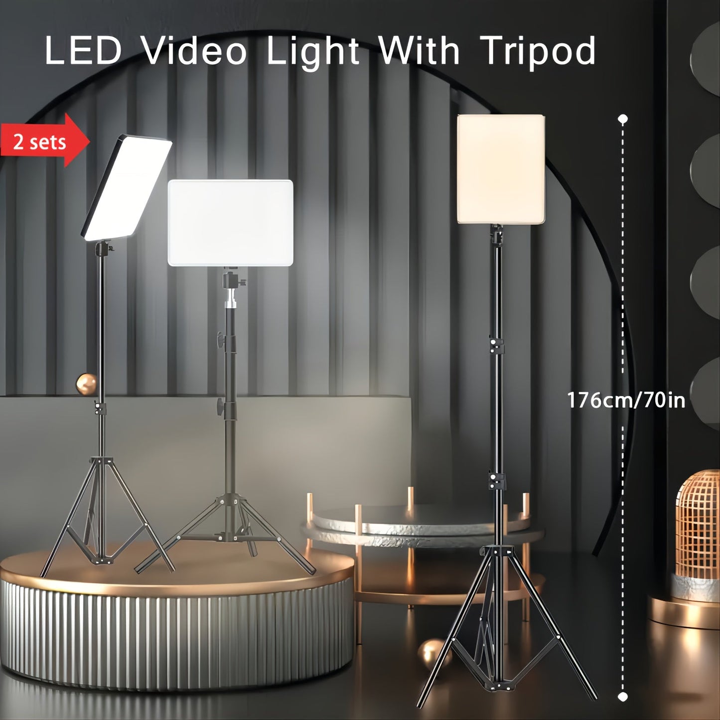 Square LED Ring Light Kit 10 Inch with 63" Adjustable Tripod Stand & Phone Holder for an Everyday Personal Care Routine