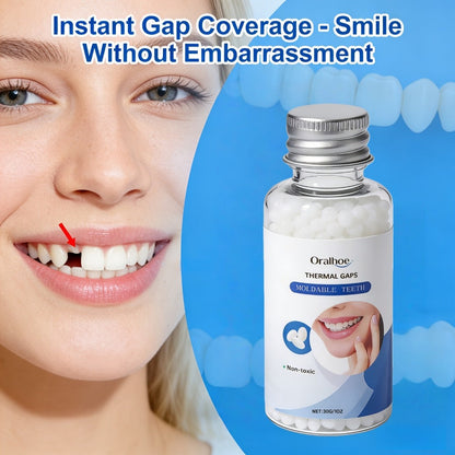 Temporary False Tooth Kit DIY Cosmetic Dental Moldable Thermoplastic Realistic Fit for Missing Broken