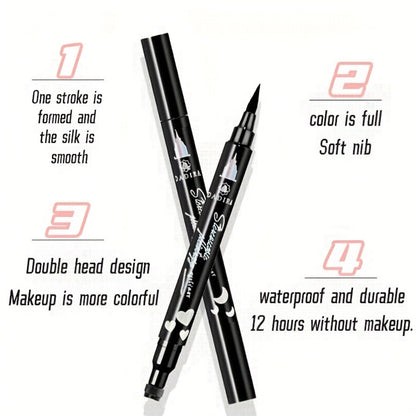 Waterproof Eyeliner Pen Set 6pcs Double-Ended Liquid Eyeliner Kit, Smudge-Proof, Oil-Proof, Precision Eye Liner Pencil for Women