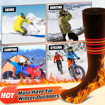 Rechargeable Electric Heated Socks for Men Women – 5000mAh Battery, Washable, Winter Warm Thermal Socks for Hiking Camping Skiing Hunting