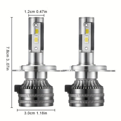 LED Headlight Bulbs 30000 Lumens 350W – H4 H11 9005/HB3 9006/HB4 9012/HIR2 | 6500K White 12V | 2-Pack Upgrade for Brighter Nighttime Driving