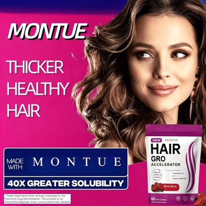 MONTUE Biotin Hair Gummies with Arginine, Vitamin C & Vitamin E, Daily Hair Nourishment Supplement for Women