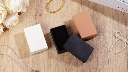 Jewelry Gift Boxes Bulk 100pcs Cardboard Paper Boxes for Necklace Earring Bracelet Ring for Entryways, Bedrooms and Living Spaces
