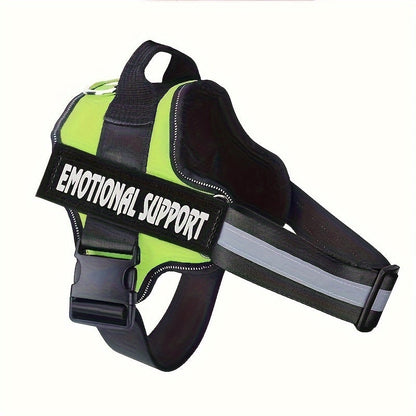 Emotional-Support Patch Dog Harness with Top Handle in Eleven Colors and XS-to-XXL Sizes Pictured
