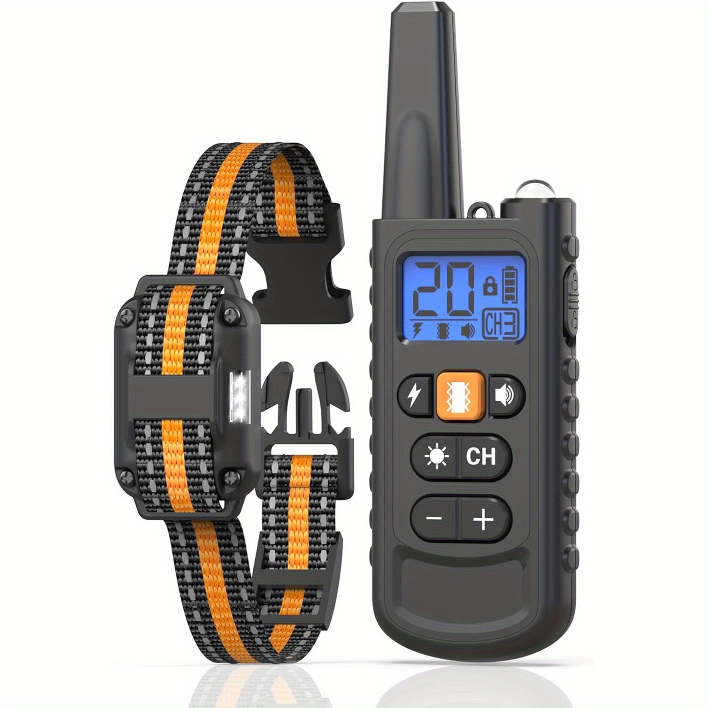 Dog Training Collar with Remote 3300ft Range 3 Modes Beep Vibration Safe Shock for 5-120lbs Dogs Rechargeable Waterproof E-Collar for 2 or 3