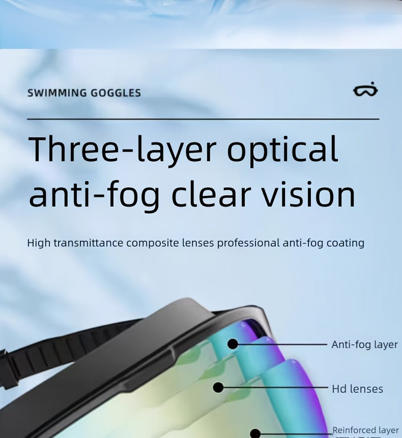 Mirrored Swimming Goggles with Nose Clip, Earplugs and Case in Gold, Pink or Two-Pair Gold-and-Pink Options