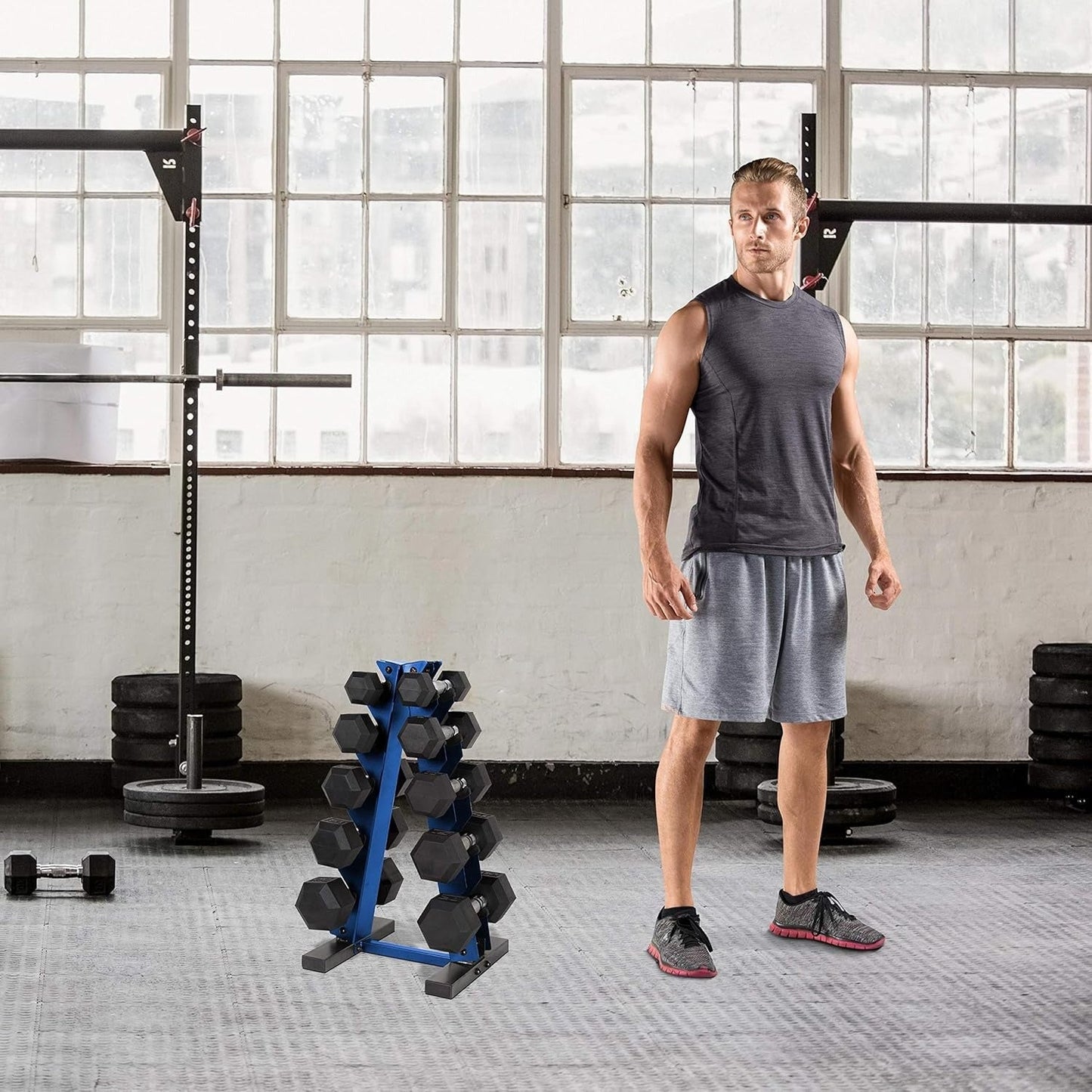 Dumbbell Rack A-Frame 5-Tier Heavy Duty Weight Storage Stand – Space-Saving Vertical Dumbbell Holder for Home Gym