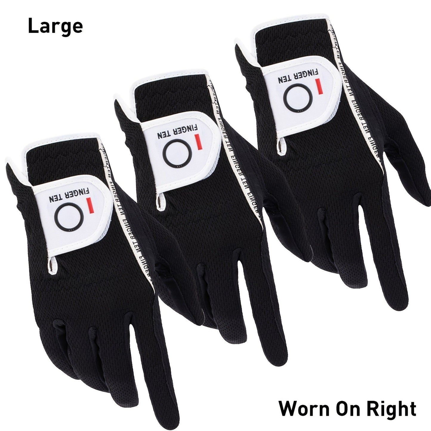 Wet Weather Golf Gloves Rain Grip 3-Pack for Men | Breathable Water-Resistant Golf Gloves for Left & Right Hand