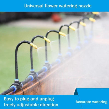 Garden Sprinkler Kit Rotating Copper Nozzle Automatic Irrigation System for Lawn Balcony Misting