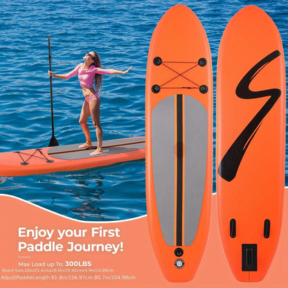 Inflatable Stand-Up Paddle Board in 10, 11 or 12-Foot Lengths with Five Colors and Three-Fin Layout